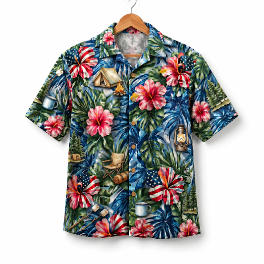 Camping America 4th July 250 Years Anniversary Premium Unisex Hawaiian Shirt For Men and Women