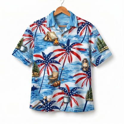 Camping America 4th July 250 Years Anniversary Premium Unisex Hawaiian Shirt For Men and Women