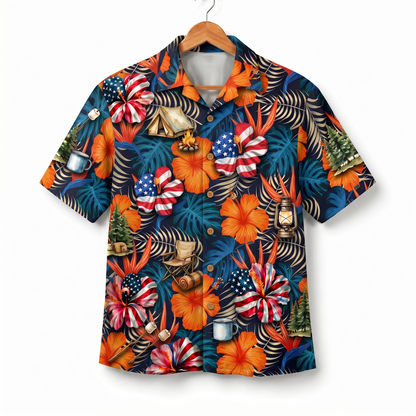 Camping America 4th July 250 Years Anniversary Premium Unisex Hawaiian Shirt For Men and Women