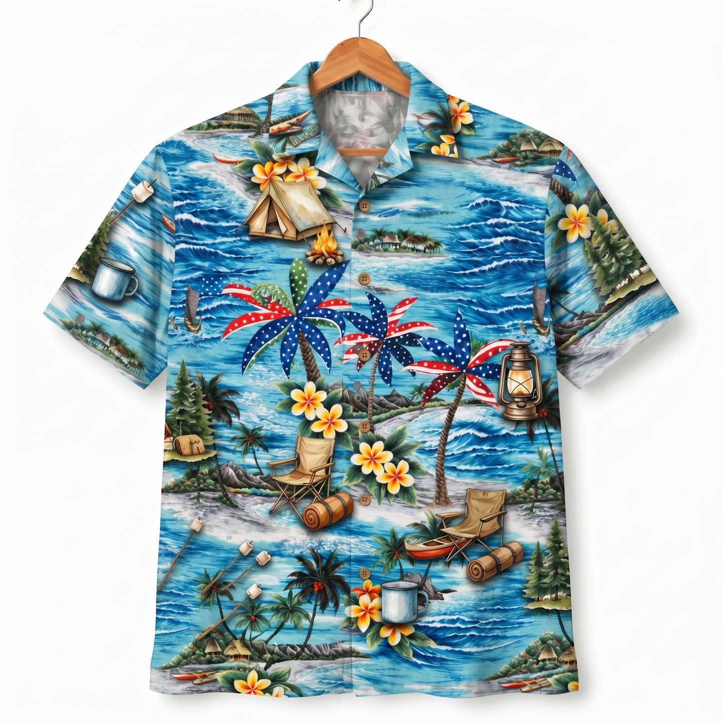 Camping America 4th July 250 Years Anniversary Premium Unisex Hawaiian Shirt For Men and Women