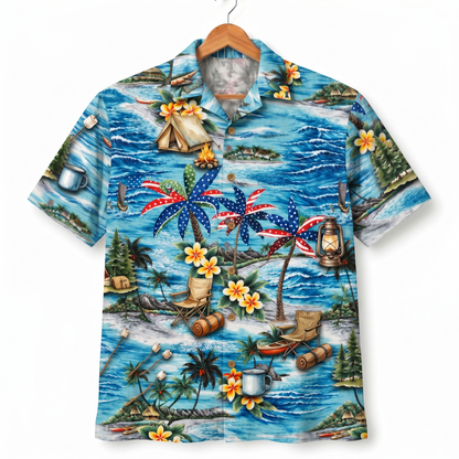Camping America 4th July 250 Years Anniversary Premium Unisex Hawaiian Shirt For Men and Women