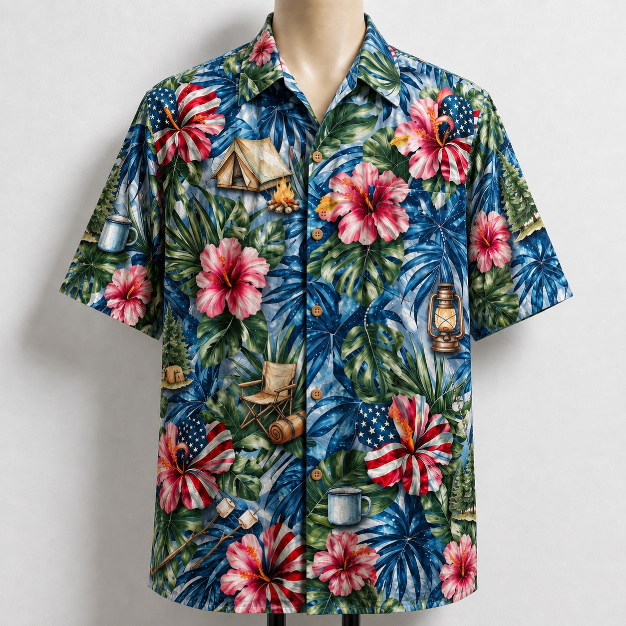 Camping America 4th July 250 Years Anniversary Premium Unisex Hawaiian Shirt For Men and Women