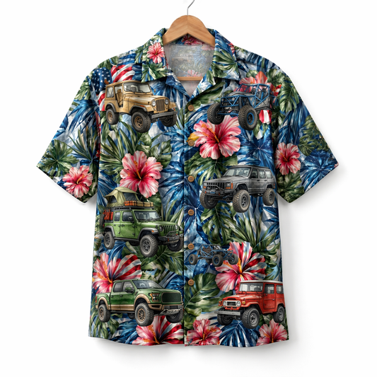 Jeep Off-road Lover America 4th July 250 Years Anniversary Premium Unisex Hawaiian Shirt For Men and Women