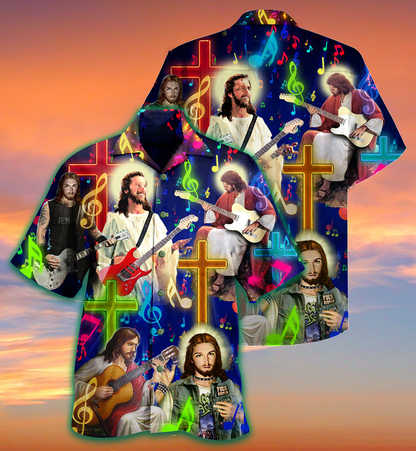 Guitar Jesus Love Guitar - Hawaiian Shirt 