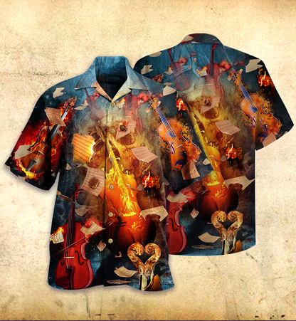 Violin Music Fire Burn Fire - Hawaiian Shirt 