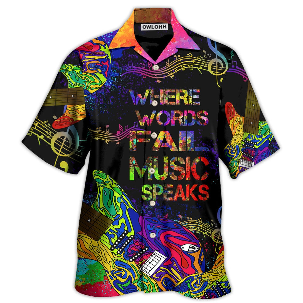 Hawaiian Shirt / Adults / S Guitar Where Music Speaks - Hawaiian Shirt 