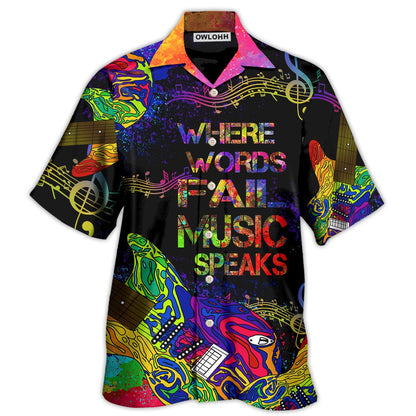 Hawaiian Shirt / Adults / S Guitar Where Music Speaks - Hawaiian Shirt 