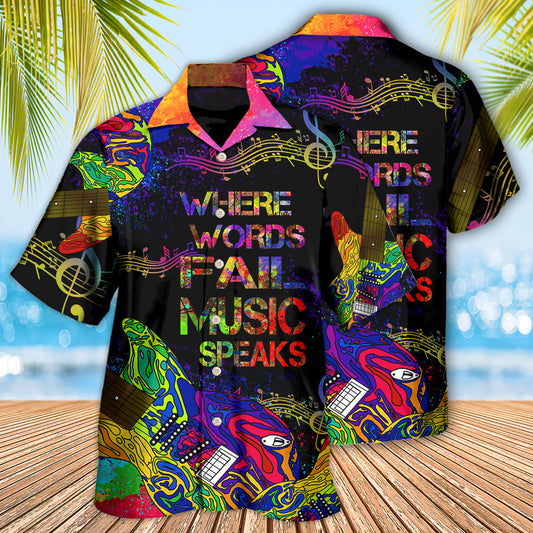 Guitar Where Music Speaks - Hawaiian Shirt 