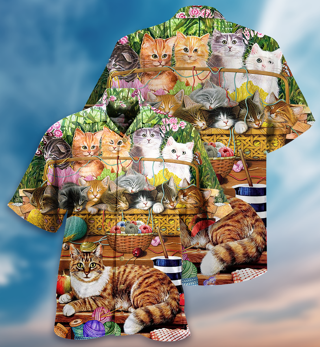 Cat Love Wool Roll - Hawaiian Shirt 
