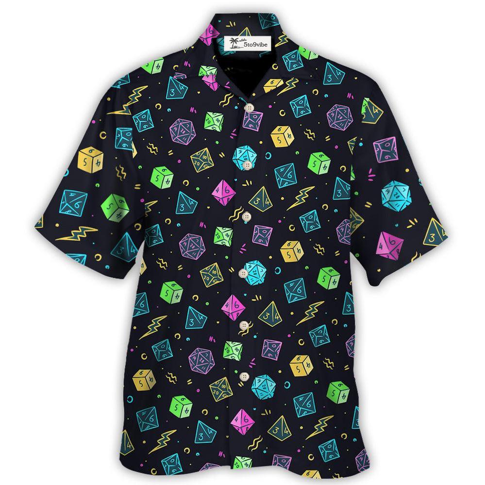 DnD Dice Retro Design - Unisex Hawaiian Shirt For Men and Women