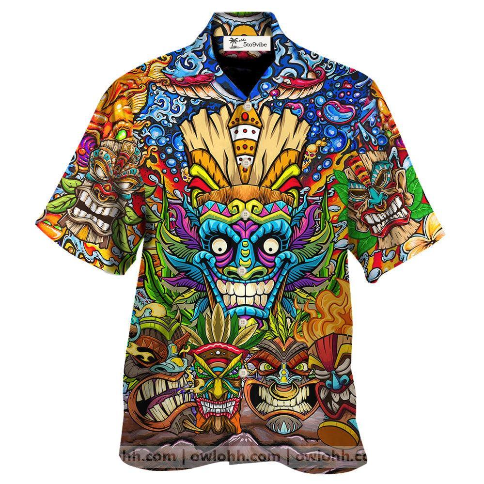 Aloha Tiki Mask - Unisex Hawaiian Shirt For Men and Women