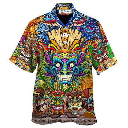 Aloha Tiki Mask - Unisex Hawaiian Shirt For Men and Women