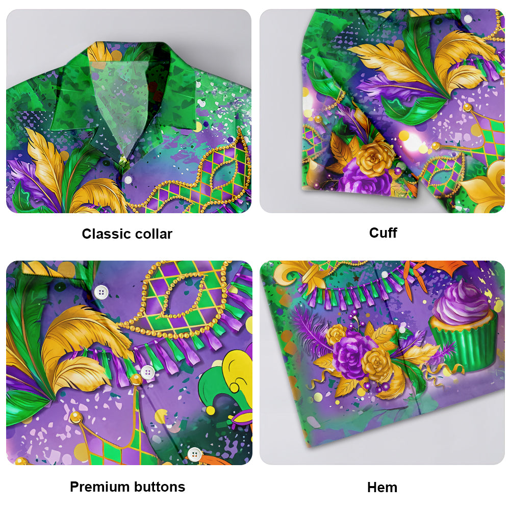 Mardi Gras Im Just Here For The Crawfish - Unisex Hawaiian Shirt For Men and Women