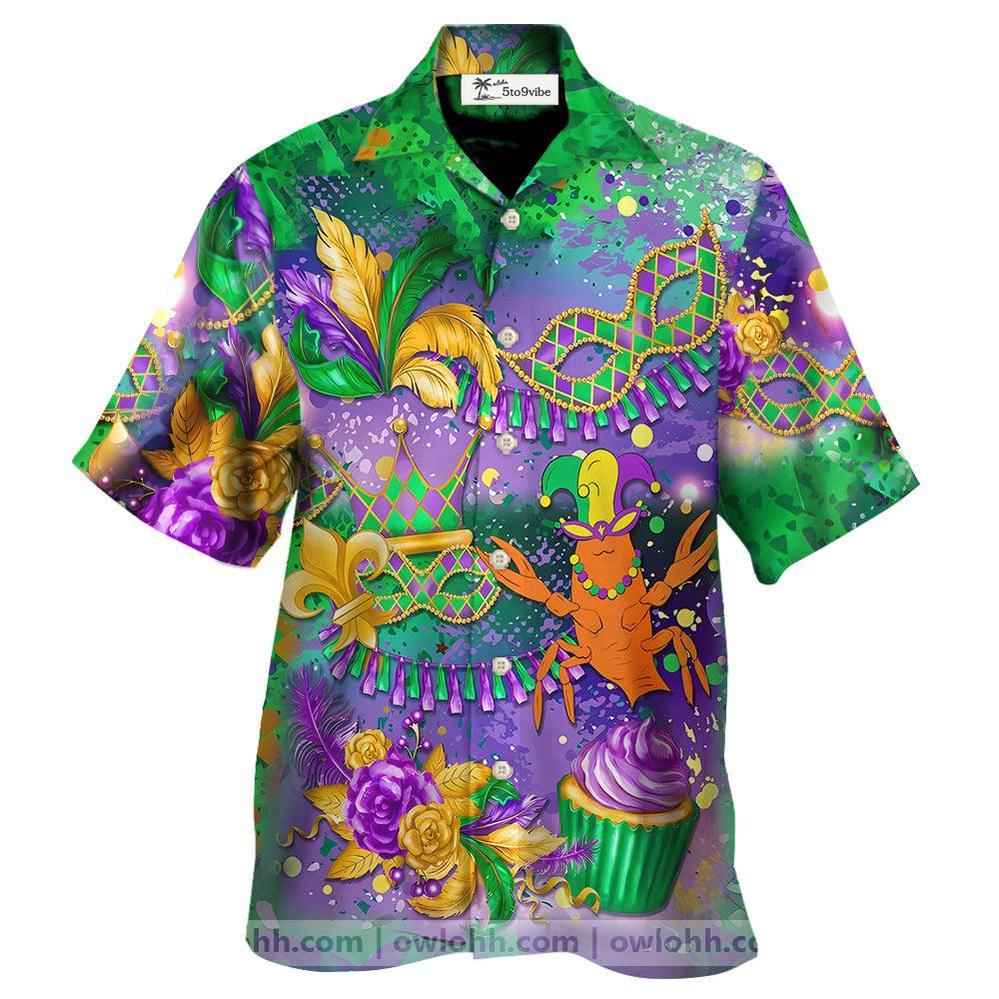Mardi Gras Im Just Here For The Crawfish - Unisex Hawaiian Shirt For Men and Women