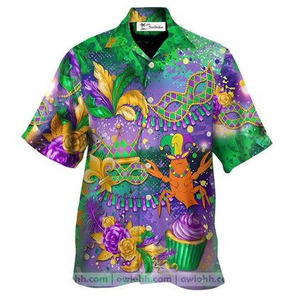 Mardi Gras Im Just Here For The Crawfish - Unisex Hawaiian Shirt For Men and Women