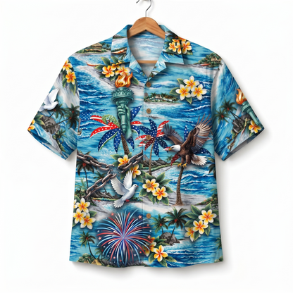 Freedom Theme Veteran 250 Years America Premium Unisex Hawaiian Shirt For Men and Women