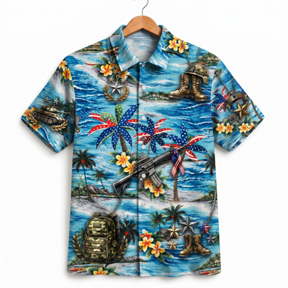 US Army Patriotic Veteran 250 Years America Premium Unisex Hawaiian Shirt For Men and Women