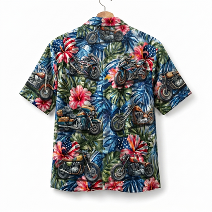 Motorcycle Lover America 4th July 250 Years Anniversary Premium Unisex Hawaiian Shirt For Men and Women