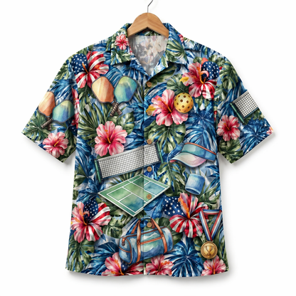 Pickleball America 4th July 250 Years Anniversary Premium Unisex Hawaiian Shirt For Men and Women