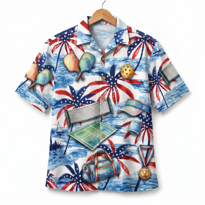 Pickleball America 4th July 250 Years Anniversary Premium Unisex Hawaiian Shirt For Men and Women