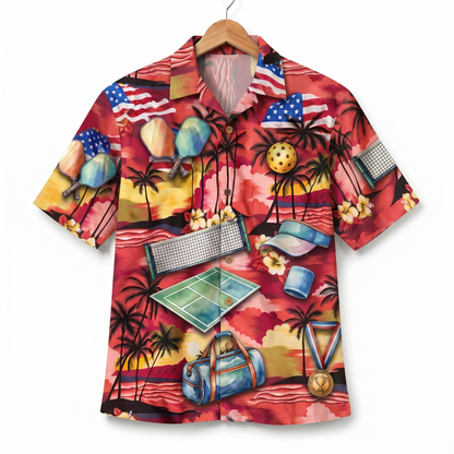 Pickleball America 4th July 250 Years Anniversary Premium Unisex Hawaiian Shirt For Men and Women