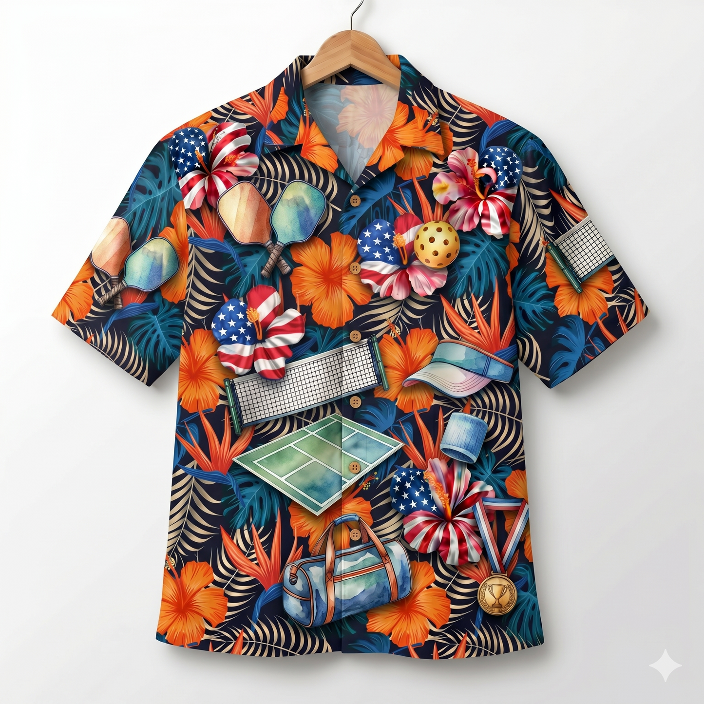 Pickleball America 4th July 250 Years Anniversary Premium Unisex Hawaiian Shirt For Men and Women