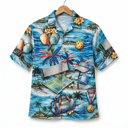 Pickleball America 4th July 250 Years Anniversary Premium Unisex Hawaiian Shirt For Men and Women