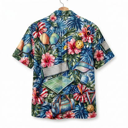 Pickleball America 4th July 250 Years Anniversary Premium Unisex Hawaiian Shirt For Men and Women