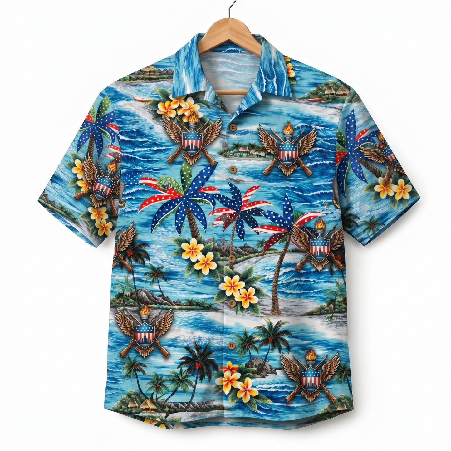 National Guard Veteran 250 Years America Premium Unisex Hawaiian Shirt For Men and Women
