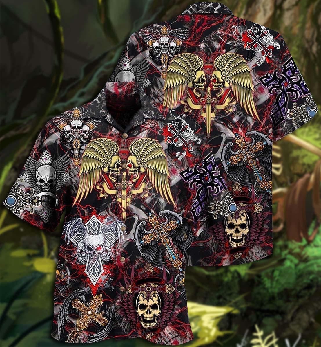 Skull Loves Key Cool - Hawaiian Shirt 