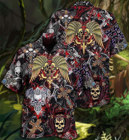 Skull Loves Key Cool - Hawaiian Shirt 