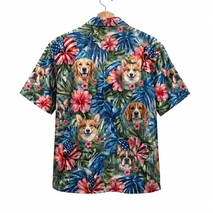Dog America 4th July 250 Years Anniversary Premium Unisex Hawaiian Shirt For Men and Women