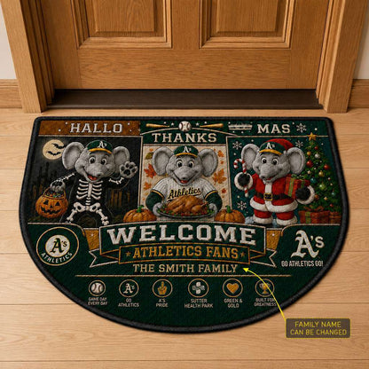 Alfombra personalizada de bienvenida premium de equipo de la MLB – Felpudo de béisbol personalizado
