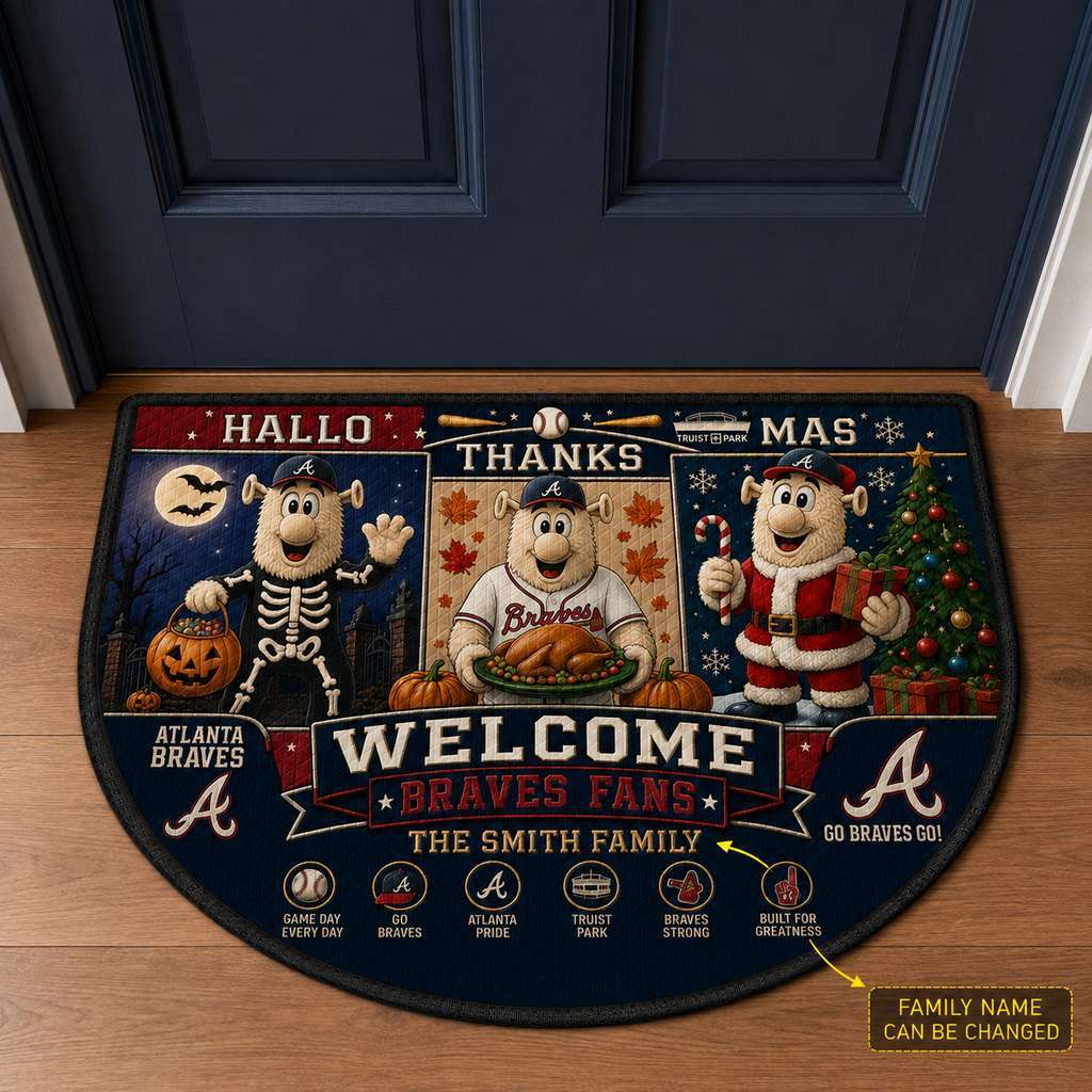 Alfombra personalizada de bienvenida premium de equipo de la MLB – Felpudo de béisbol personalizado