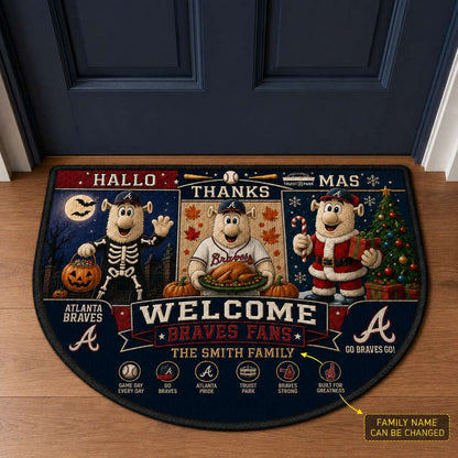 Alfombra personalizada de bienvenida premium de equipo de la MLB – Felpudo de béisbol personalizado
