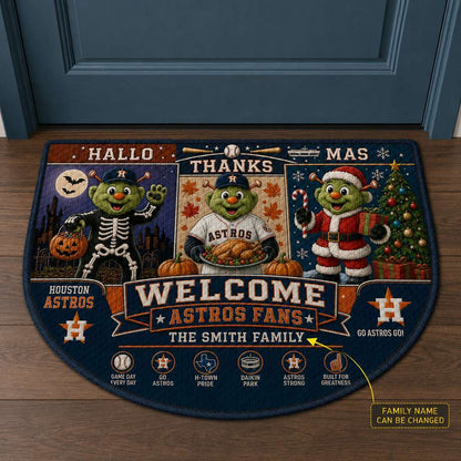 Alfombra personalizada de bienvenida premium de equipo de la MLB – Felpudo de béisbol personalizado
