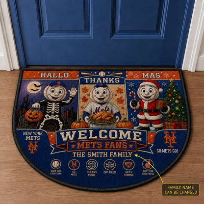 Alfombra personalizada de bienvenida premium de equipo de la MLB – Felpudo de béisbol personalizado