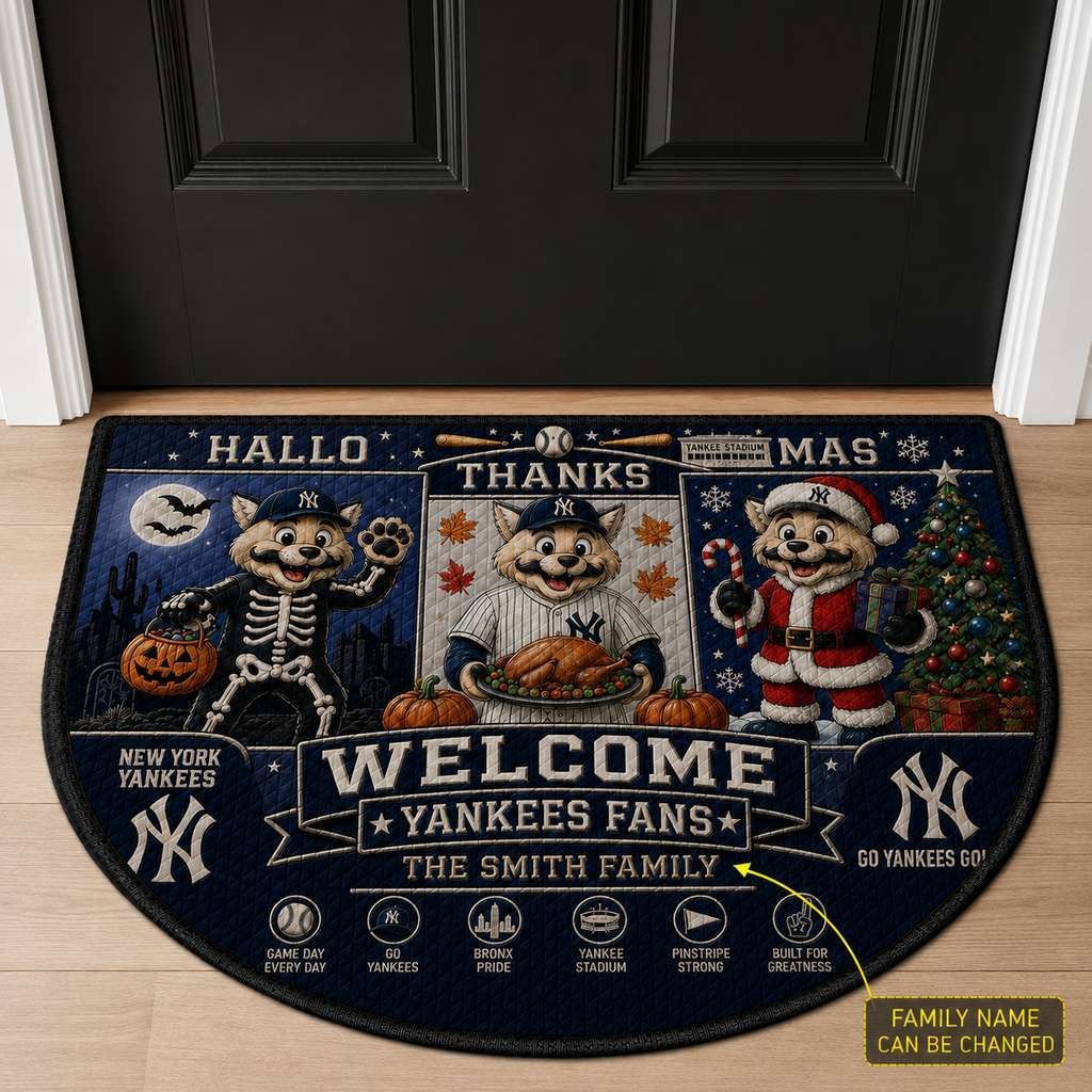 Alfombra personalizada de bienvenida premium de equipo de la MLB – Felpudo de béisbol personalizado