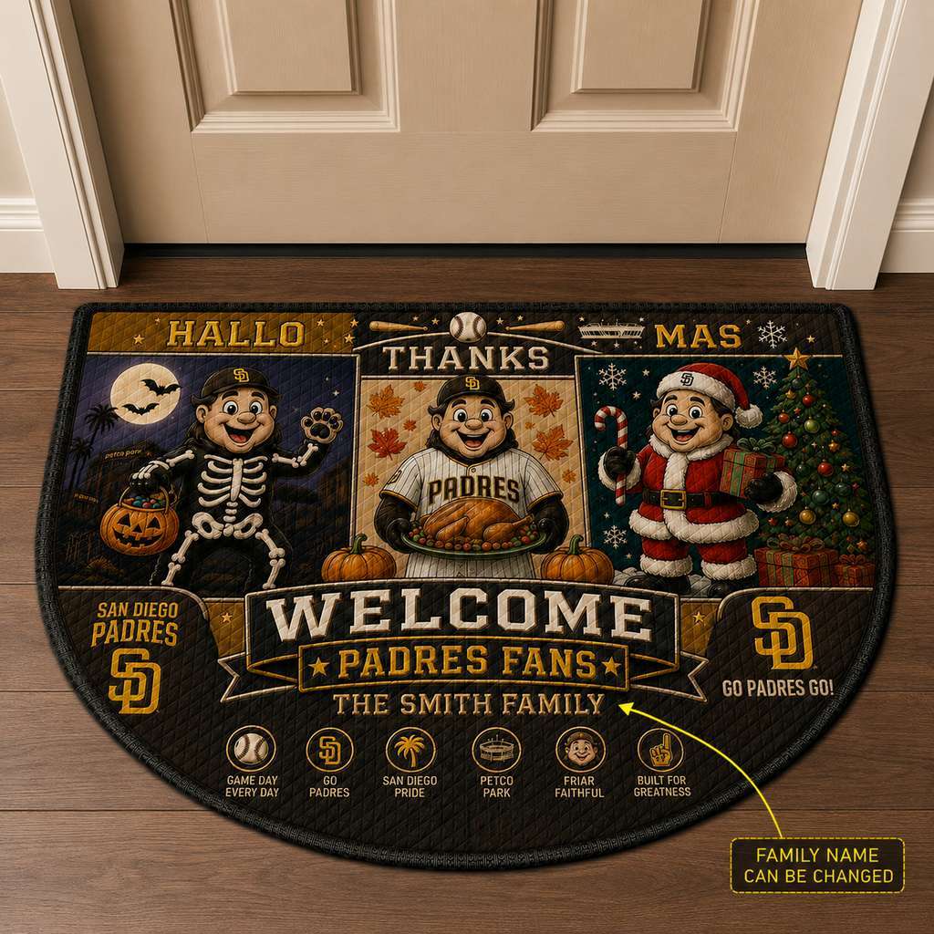 Alfombra personalizada de bienvenida premium de equipo de la MLB – Felpudo de béisbol personalizado
