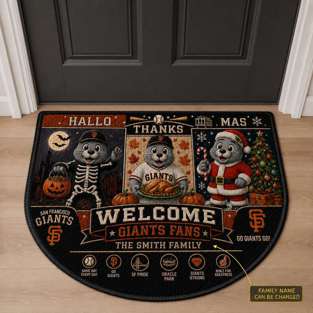 Alfombra personalizada de bienvenida premium de equipo de la MLB – Felpudo de béisbol personalizado