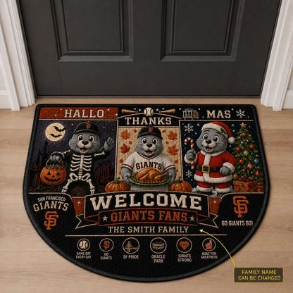 Alfombra personalizada de bienvenida premium de equipo de la MLB – Felpudo de béisbol personalizado