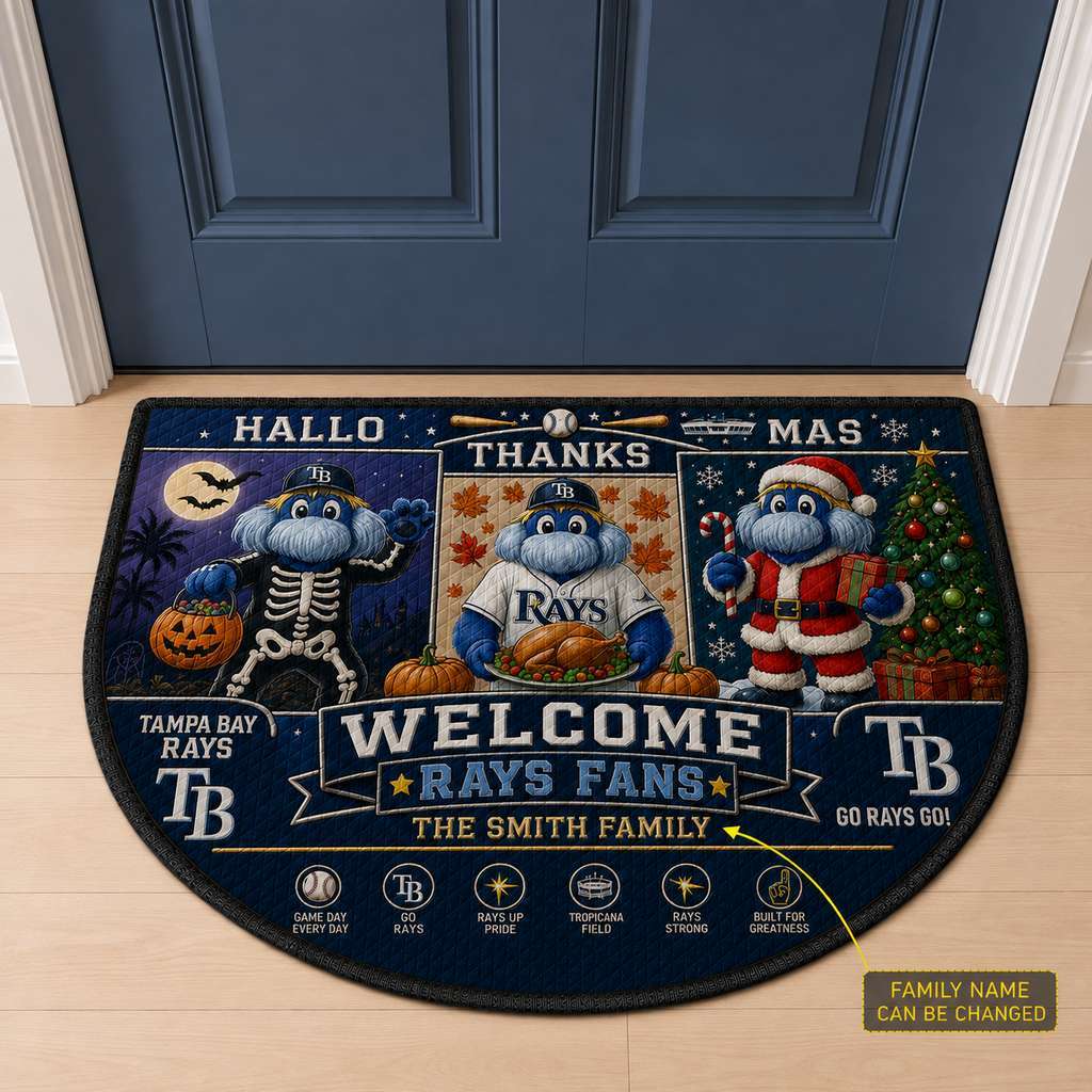 Alfombra personalizada de bienvenida premium de equipo de la MLB – Felpudo de béisbol personalizado