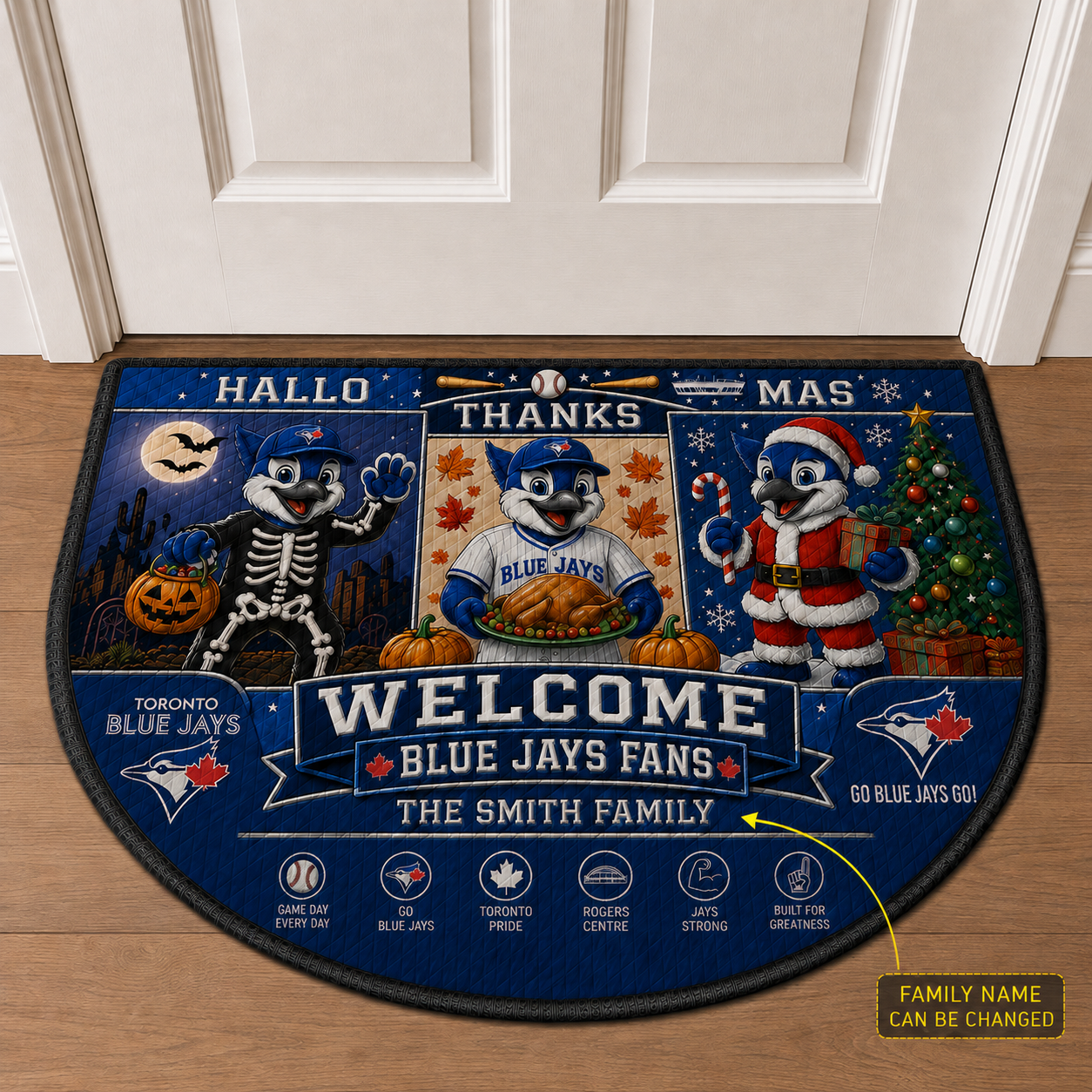 Alfombra personalizada de bienvenida premium de equipo de la MLB – Felpudo de béisbol personalizado