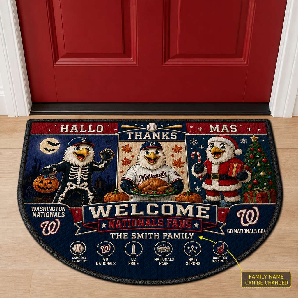 Alfombra personalizada de bienvenida premium de equipo de la MLB – Felpudo de béisbol personalizado