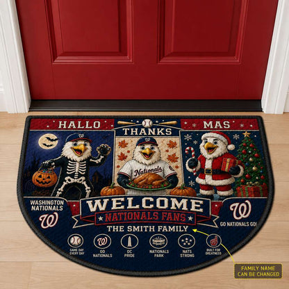 Alfombra personalizada de bienvenida premium de equipo de la MLB – Felpudo de béisbol personalizado