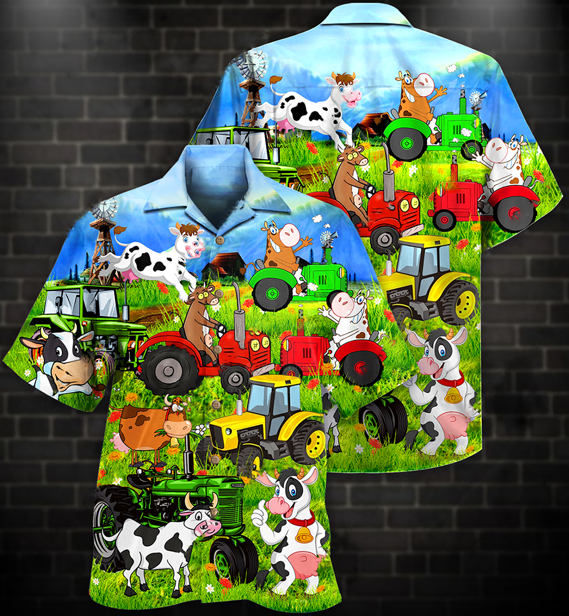 Cow Funny Happy Everyday - Hawaiian Shirt 