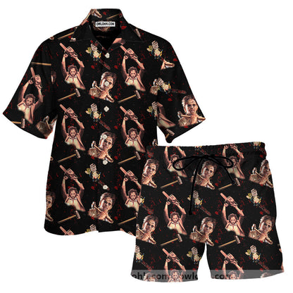 Halloween The Texas Chainsaw Massacre Tropical Style - Unisex Hawaiian Shirt For Men and Women