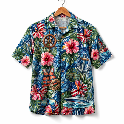 Boating America 4th July 250 Years Anniversary Premium Unisex Hawaiian Shirt For Men and Women