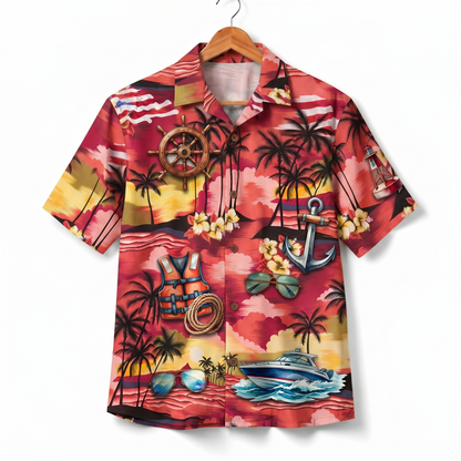 Boating America 4th July 250 Years Anniversary Premium Unisex Hawaiian Shirt For Men and Women
