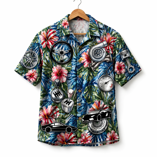 Car Enthusiast Lover America 4th July 250 Years Anniversary Premium Unisex Hawaiian Shirt For Men and Women